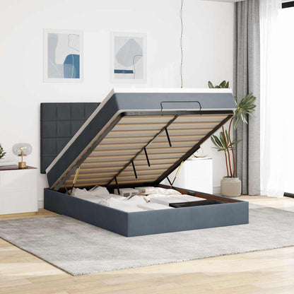 Ottoman bed met matrassen en LED's 140x190cm fluweel