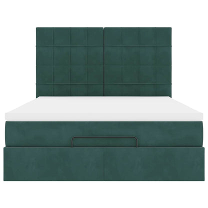 Ottoman bed met matrassen en LED's 140x190cm fluweel
