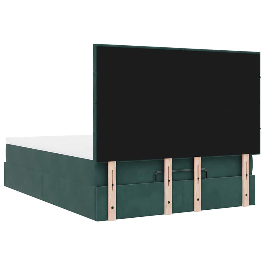 Ottoman bed met matrassen en LED's 140x190cm fluweel