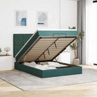 Ottoman bed with mattresses and LEDs 140x190cm velvet