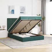Ottoman bed 140x190 cm fluweel met opbergruimte en LED