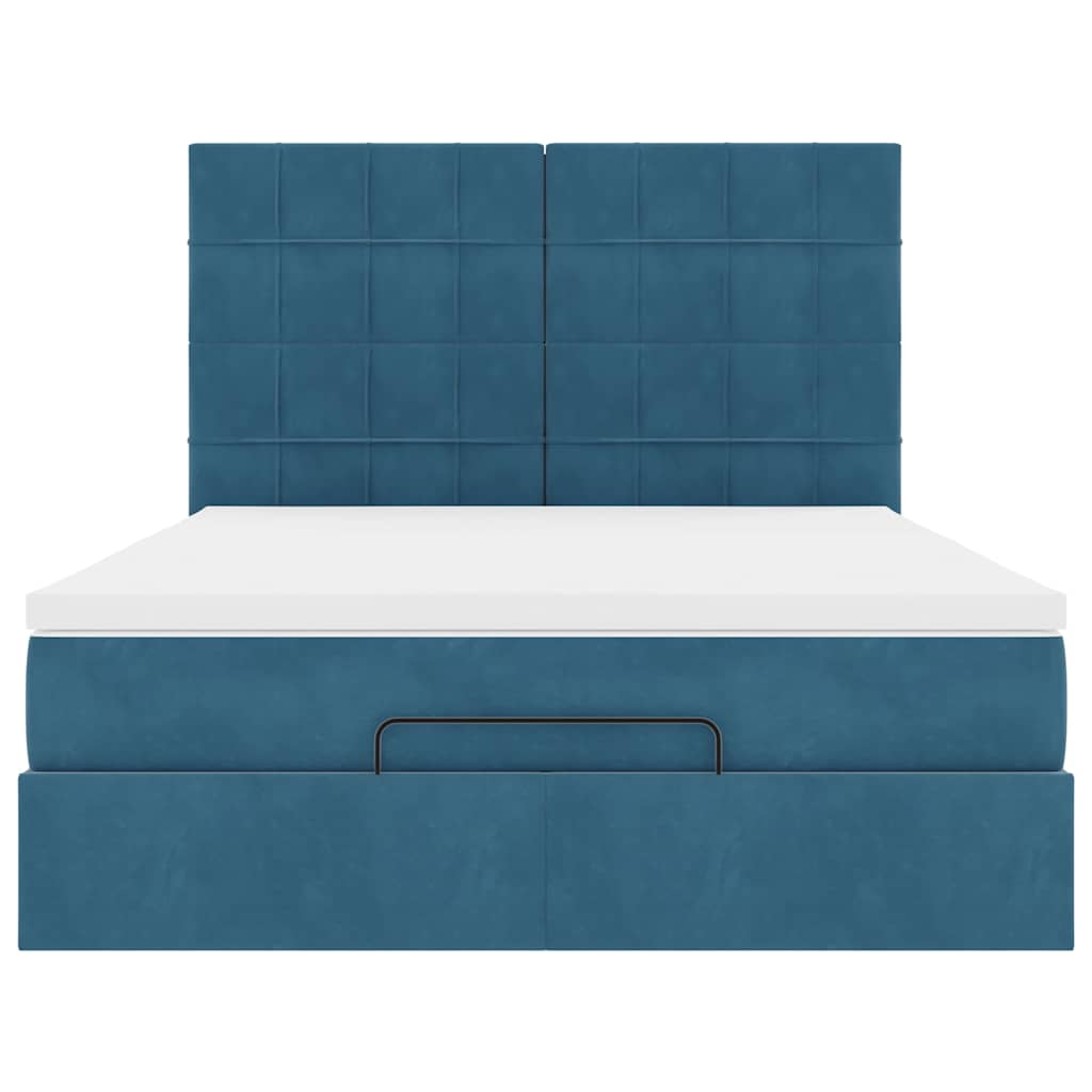 Ottoman bed met matrassen en LED's 140x190cm fluweel