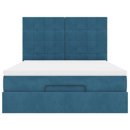Ottoman bed met matrassen en LED's 140x190cm fluweel