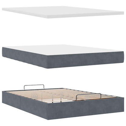 Ottoman bed met matrassen en LED's 140x200cm fluweel
