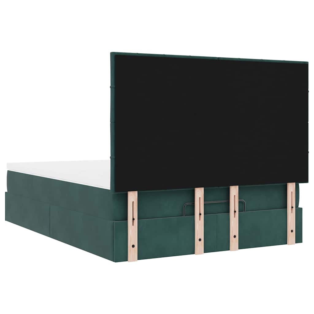 Ottoman bed met matrassen en LED's 140x200cm fluweel