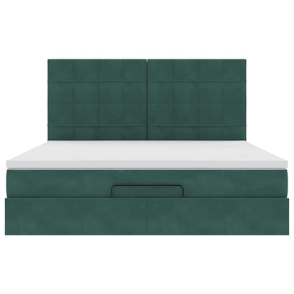 Ottoman bed met matrassen en LED's 160x200cm fluweel