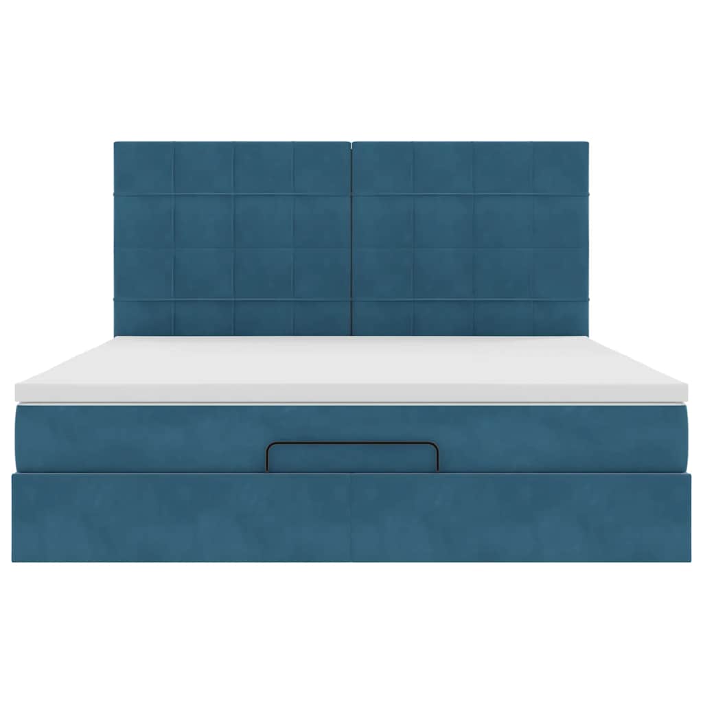 Ottoman bed met matrassen en LED's 160x200cm fluweel