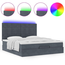 Ottoman bed met matrassen en LED's 180x200cm fluweel