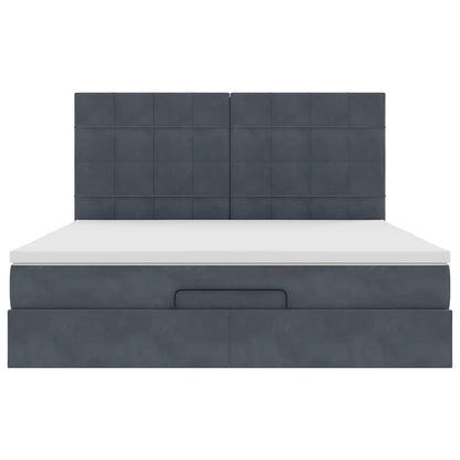 Ottoman bed met matrassen en LED's 180x200cm fluweel
