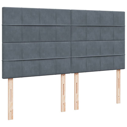 Ottoman bed met matrassen en LED's 180x200cm fluweel