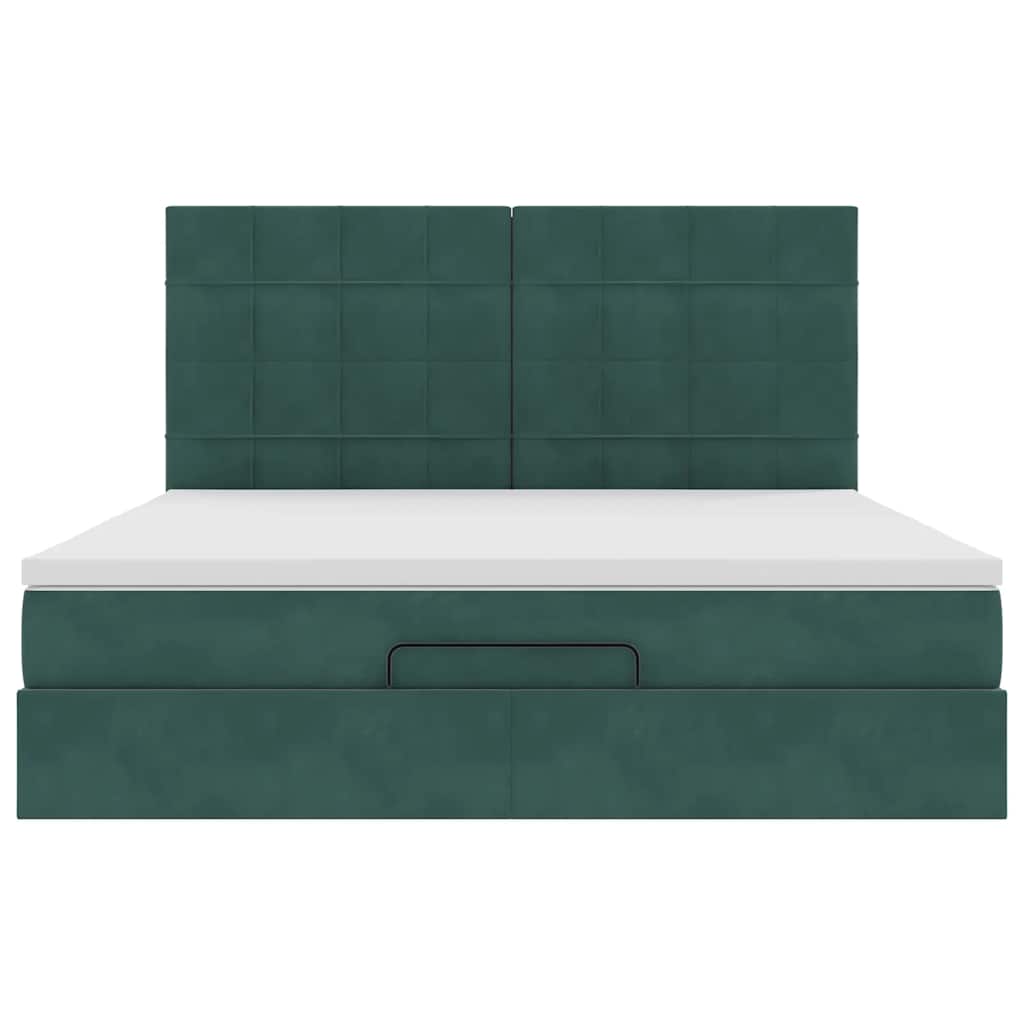 Ottoman bed met matrassen en LED's 180x200cm fluweel