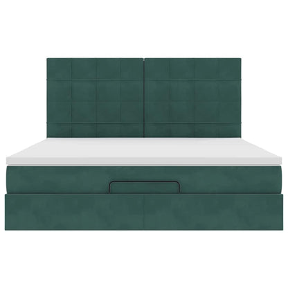 Ottoman bed met matrassen en LED's 180x200cm fluweel