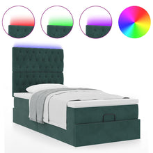 Ottoman bed met matrassen en LED's 100x200cm fluweel