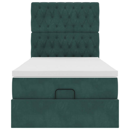 Ottoman bed met matrassen en LED's 100x200cm fluweel