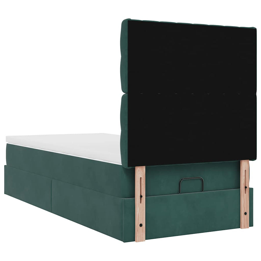 Ottoman bed met matrassen en LED's 100x200cm fluweel