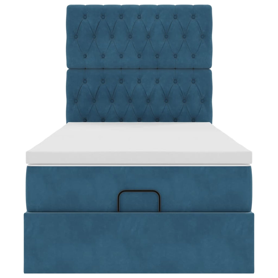 Ottoman bed met matrassen en LED's 100x200cm fluweel