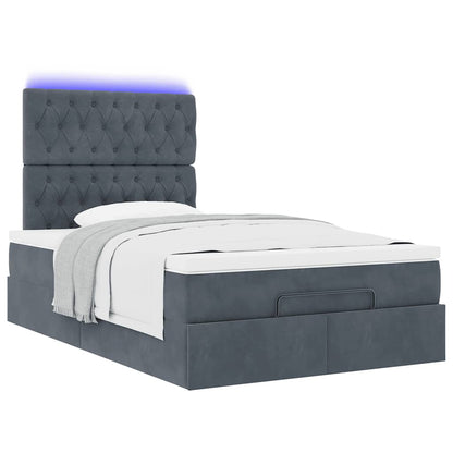 Ottoman bed met matrassen en LED's 120x190cm fluweel