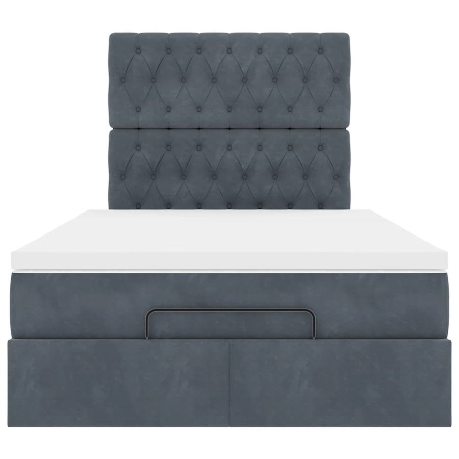 Ottoman bed met matrassen en LED's 120x190cm fluweel