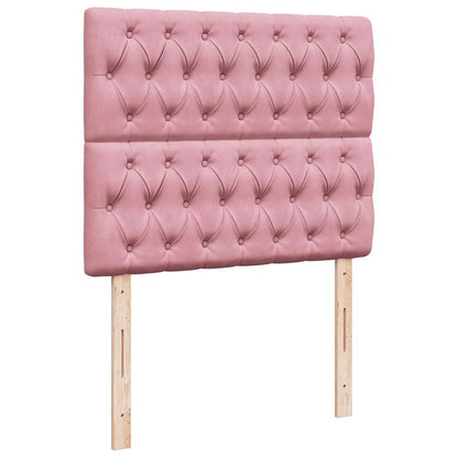 Ottoman bed met matrassen en LED's 120x190cm fluweel roze