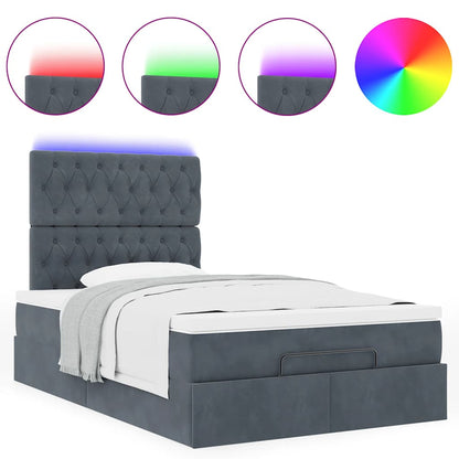 Ottoman bed met matrassen en LED's 120x200cm fluweel