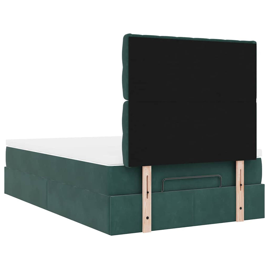 Ottoman bed met matrassen en LED's 120x200cm fluweel