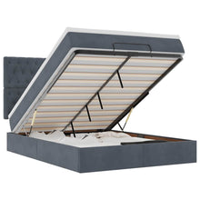 Ottoman bed met matrassen en LED's 140x190cm fluweel