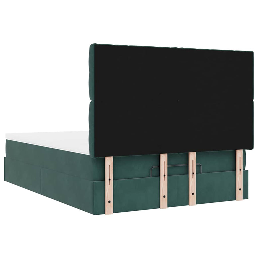 Ottoman bed met matrassen en LED's 140x190cm fluweel