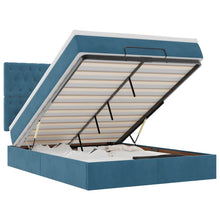 Ottoman bed met matrassen en LED's 140x190cm fluweel
