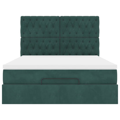 Ottoman bed met matrassen en LED's 140x200cm fluweel