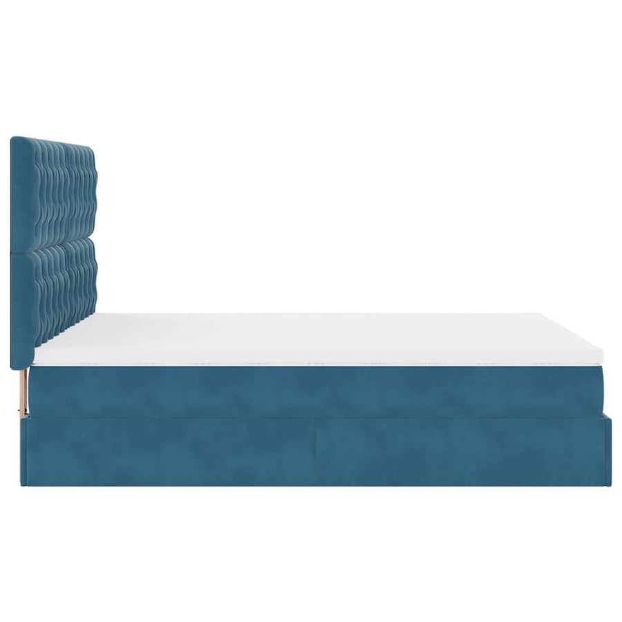 Ottoman bed met matrassen en LED's 140x200cm fluweel