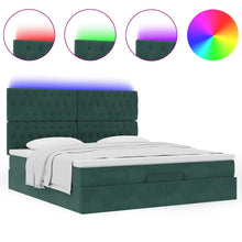 Ottoman bed met matrassen en LED's 160x200cm fluweel