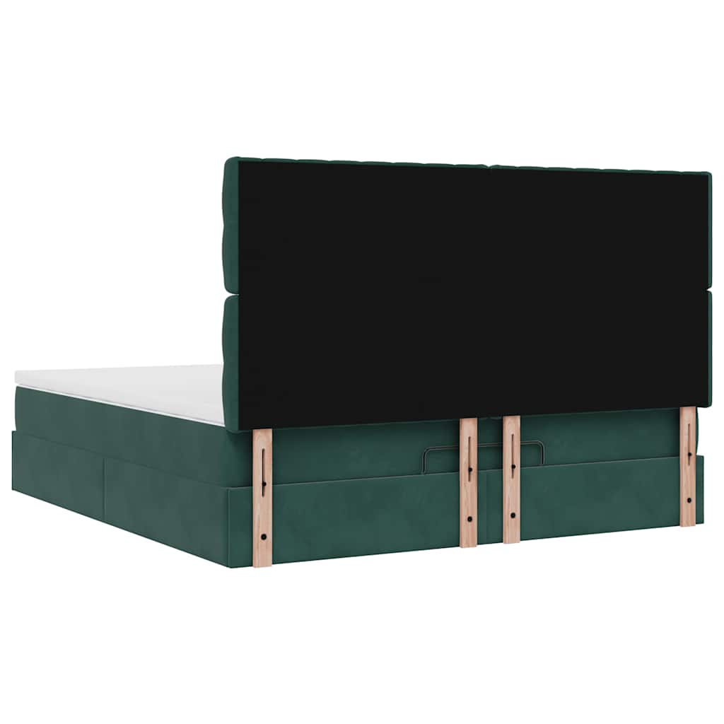 Ottoman bed met matrassen en LED's 160x200cm fluweel