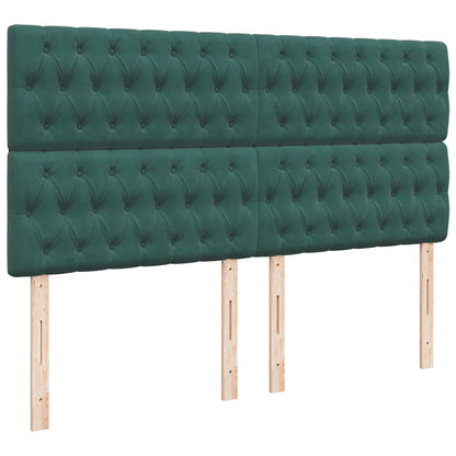 Ottoman bed met matrassen en LED's 160x200cm fluweel