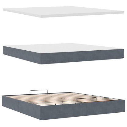 Ottoman bed met matrassen en LED's 180x200cm fluweel