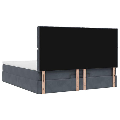 Ottoman bed met matrassen en LED's 200x200cm fluweel