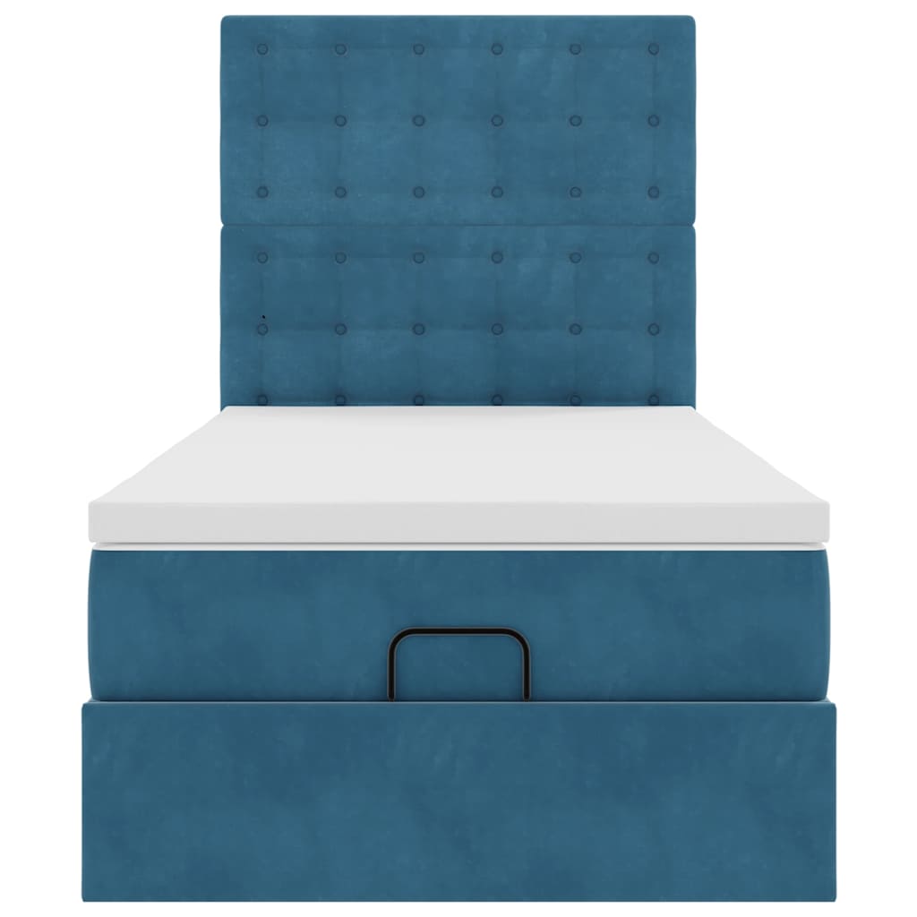Ottoman bed met matrassen en LED's 100x200cm fluweel