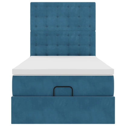 Ottoman bed met matrassen en LED's 100x200cm fluweel