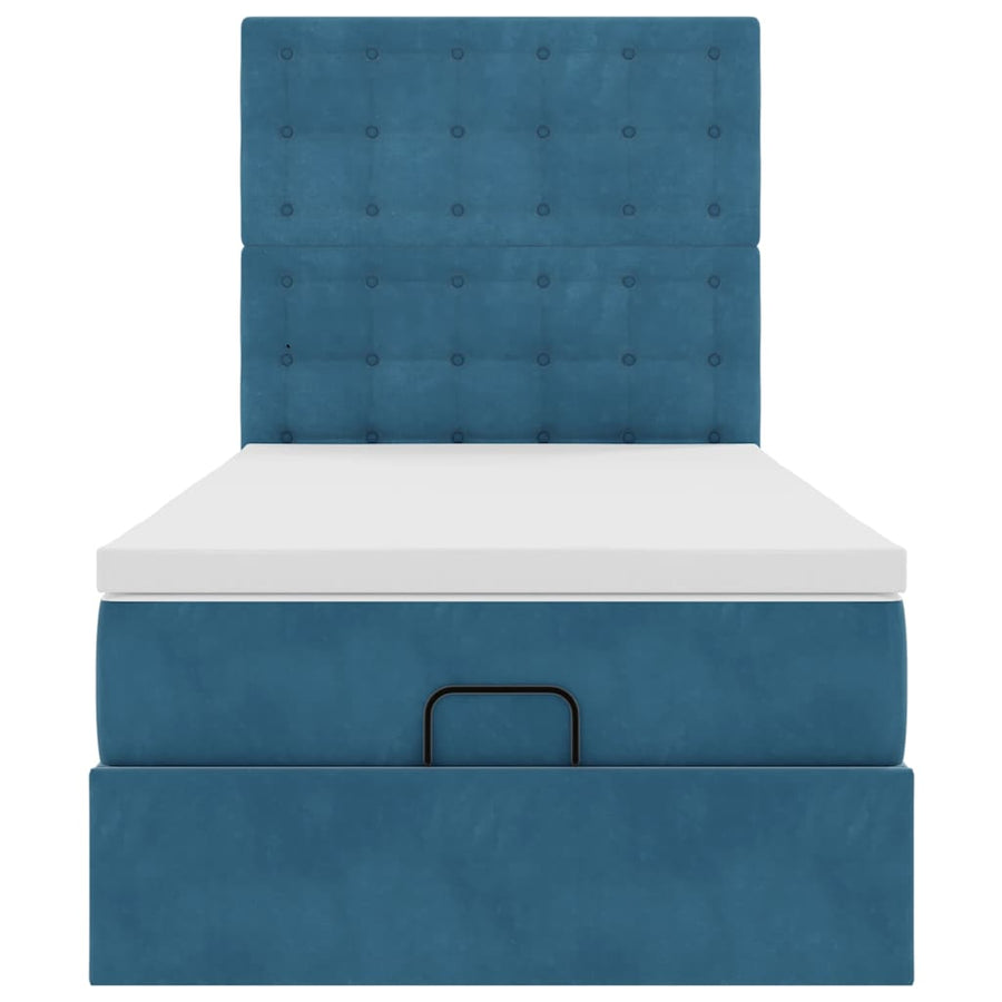Ottoman bed met matrassen en LED's 100x200cm fluweel
