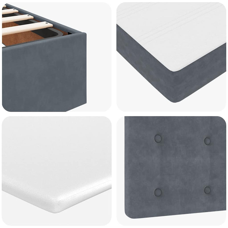 Ottoman bed met matrassen en LED's 120x190cm fluweel