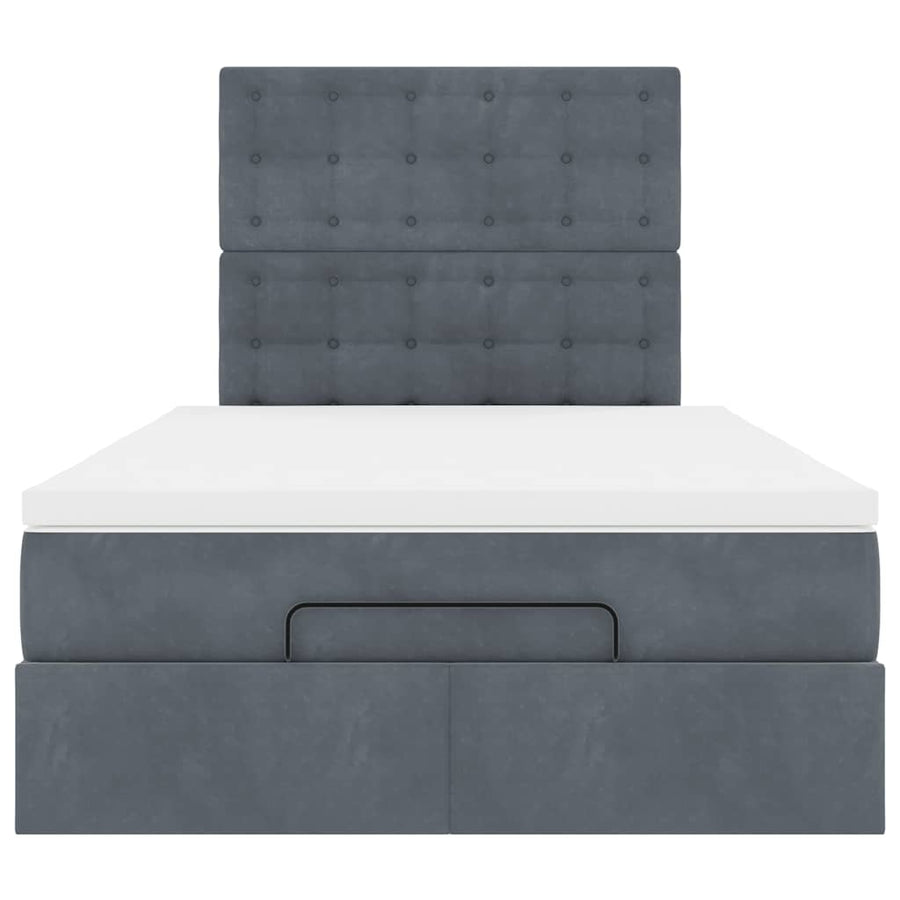 Ottoman bed met matrassen en LED's 120x190cm fluweel