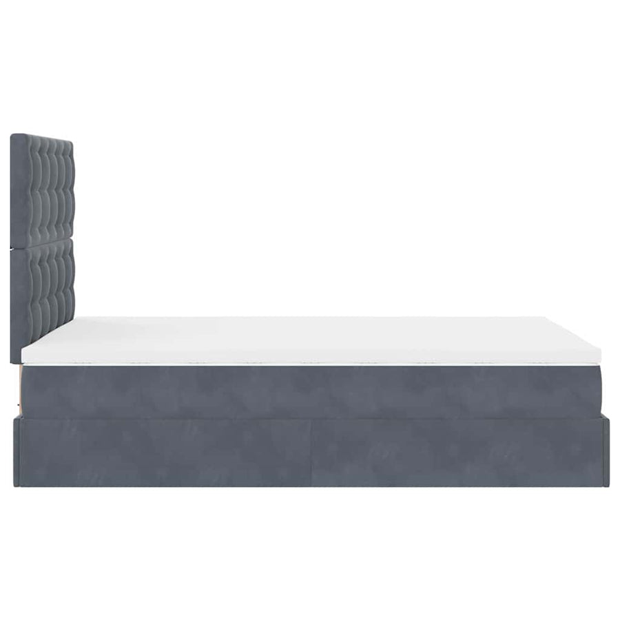 Ottoman bed met matrassen en LED's 120x200cm fluweel