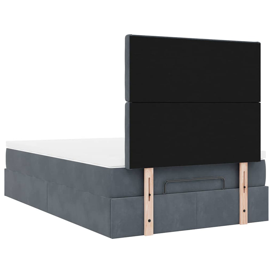 Ottoman bed met matrassen en LED's 120x200cm fluweel