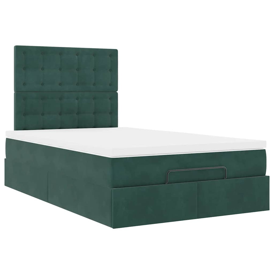 Ottoman bed met matrassen en LED's 120x200cm fluweel