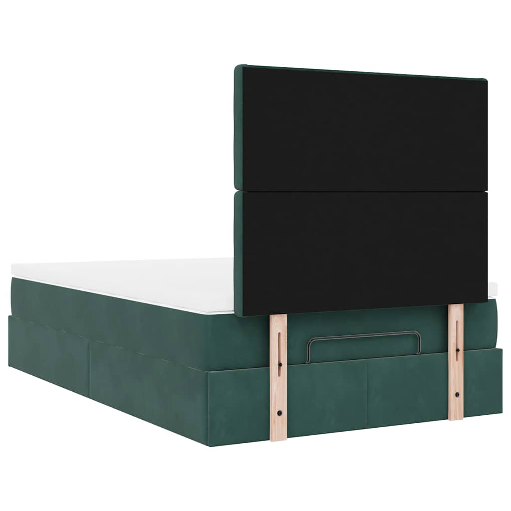 Ottoman bed met matrassen en LED's 120x200cm fluweel