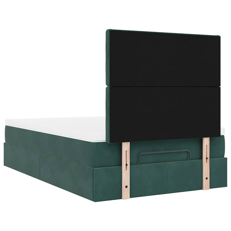 Ottoman bed met matrassen en LED's 120x200cm fluweel