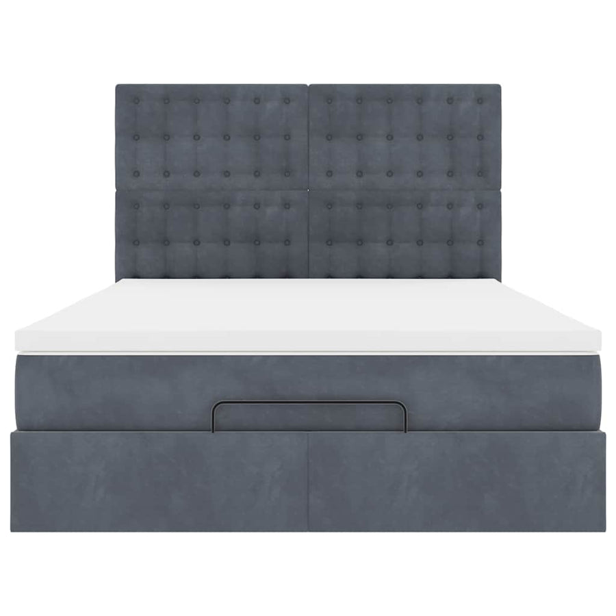 Ottoman bed met matrassen en LED's 140x190cm fluweel