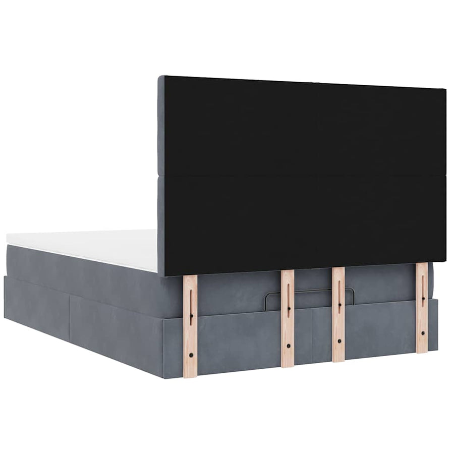 Ottoman bed met matrassen en LED's 140x190cm fluweel