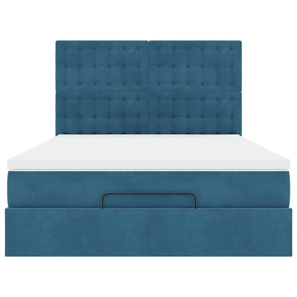 Ottoman bed met matrassen en LED's 140x190cm fluweel