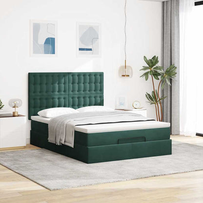 Ottoman bed met matrassen en LED's 140x200cm fluweel