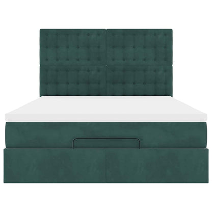 Ottoman bed met matrassen en LED's 140x200cm fluweel